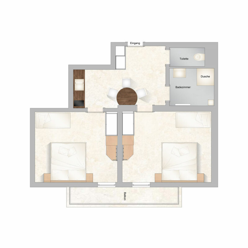 Grundriss vom Apartment